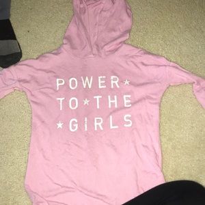 Power to the girls pink-purple shirt